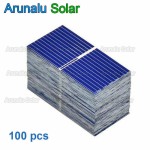 100pcs Solar Cells 39x19mm DIY Poly Solar Panel, Home Lights, Battery Charger