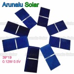 100pcs Solar Cells 39x19mm DIY Poly Solar Panel, Home Lights, Battery Charger