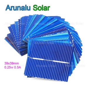 100pcs Solar Cells 39x39mm DIY Poly Solar Panel, Home Lights, Battery Charger