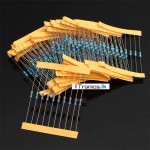 Metal Film Resistors 300 Pack, Assortment Kit – 10 each 30 values 1/4w 1% Tolerance