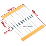 Metal Film Resistors 300 Pack, Assortment Kit – 10 each 30 values 1/4w 1% Tolerance