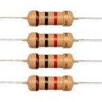 1K Ohm Resistors 1000 Ohms 1/4W 5% Carbon Film Through Hole Fixed Resistors 100pcs