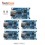 5pcs Type-C USB 18650 Li Ion Battery Charger Module Protection Dual Functions 1A